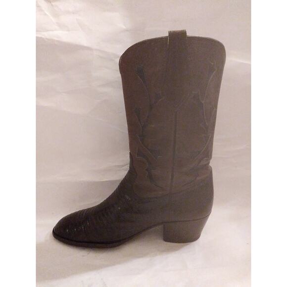 Rare designer DIFABRIZIO genuine lizard leather CUSTOM handmade BOOTS brown us10 main image 12